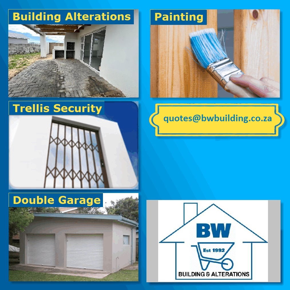 Building Alterations, Painting, Trellis Security, Double Garage